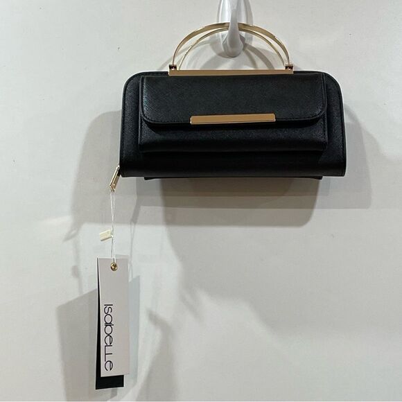 Small Black Clutch Wallet, Isabelle - Picture 1 of 13